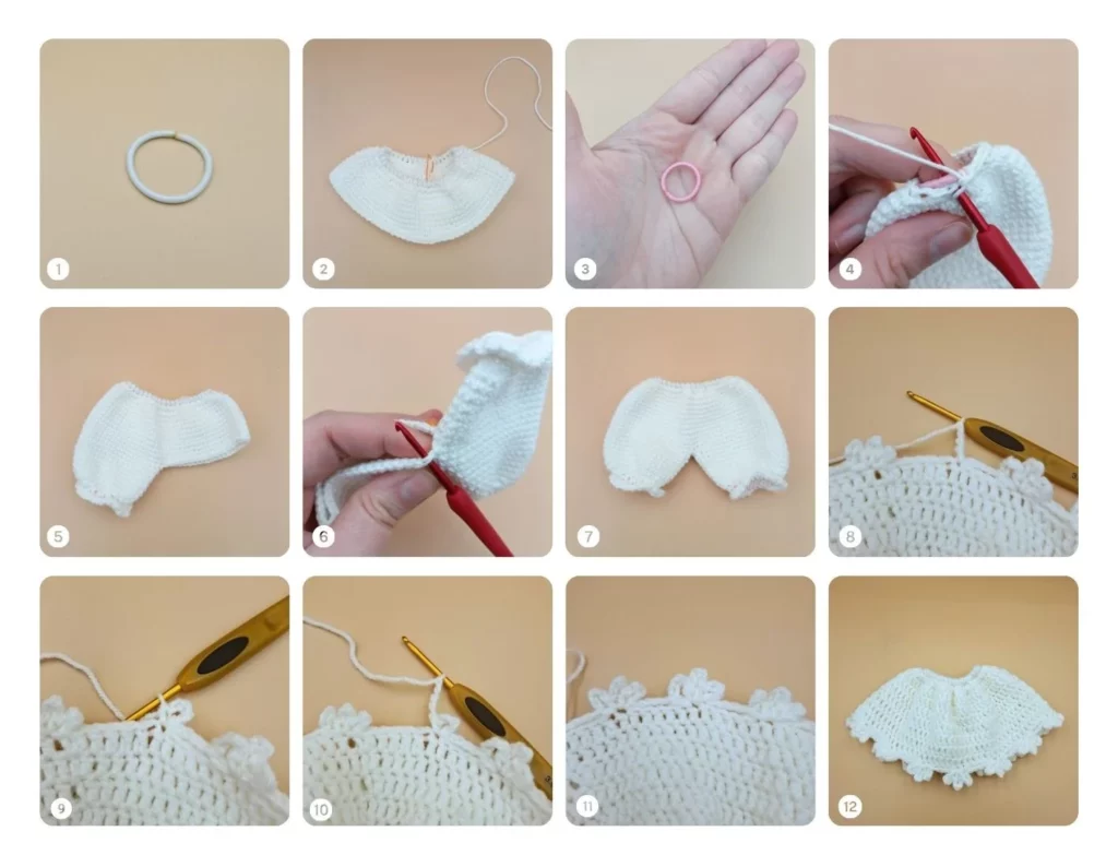 Jak zrobić szydełkową halkę dla lalki – krok po kroku